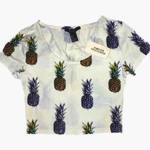 Forever 21 Pineapple Crop Top
